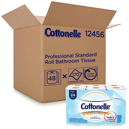 Cottonelle Professional Ultrasoft Bulk Toilet Paper for Business (12456), Standard Toilet Paper Rolls, 48 Rolls/Case for Business (4 Packs of 12), White von Cottonelle