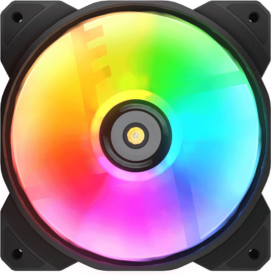 COUGAR Gaming CF-MHP12HB-RGB Computergehäuse Luftkühlung 12 cm Schwarz - Weiß 1 Stück(e) (CGR-CF-MHP12HB-RGB) von Cougar