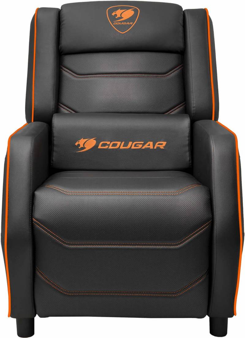 COUGAR Gaming Gaming Sofa Ranger S - Gaming-Sessel - 160 kg - Gepolsterter Sitz - Universal - Schwarz/Orange - Schwarz - Orange (CGR-RGS) von Cougar