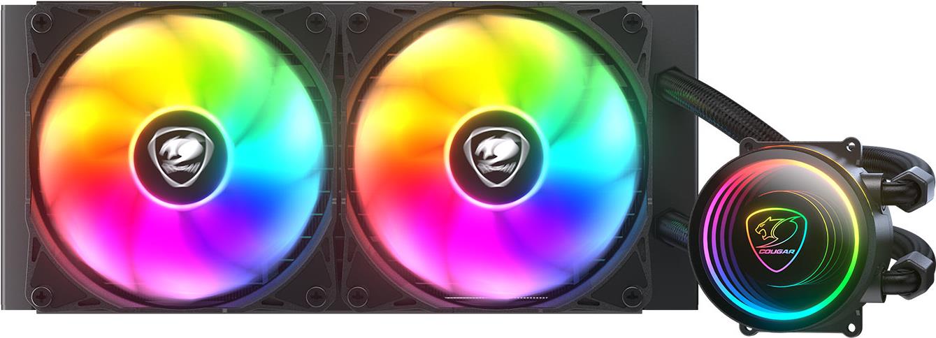 Cougar CPU Wasserkühlung Poseidon Elite 240 ARGB Schwarz - AMD Sockel AM3 (Ph. II/Ath. II) - AMD Sockel AM4 (Ryzen) (CGR-PSDELRGB-B-240) von Cougar