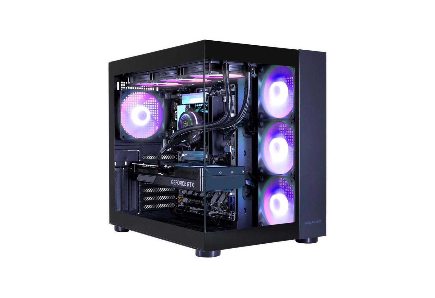 Cougar FV150 BK 7485 Gaming-PC (Intel® Core™ Ultra 9 285K, RTX 5080, 32 GB RAM, 1000 GB SSD, Wasserkühlung, Windows 11, DDR5 RAM) von Cougar