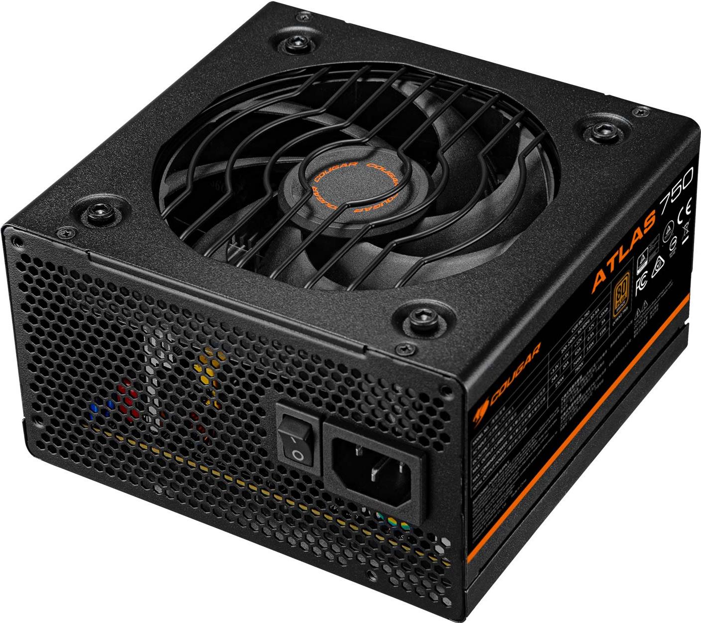 COUGAR Gaming Netzteil ATLAS 750W ATX / 80 Plus Bronze - 750 W - 100 - 240 V - 50/60 Hz - 10 - 5 A - 10 A - 5 A (CGR BD-750) von Cougar