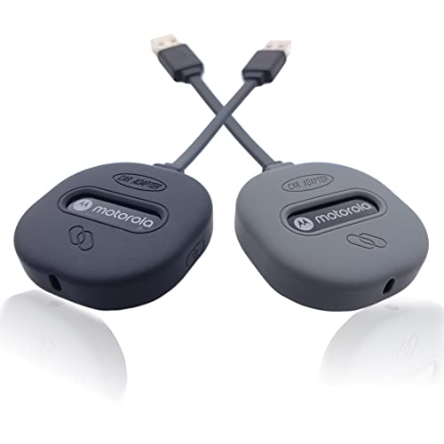 Counlisha Silikonhülle für Motorola MA1 Wireless Android Auto Adapter, Skidproof Cover Protect, Leichte Halterung mit Klebepad für Auto & LKW (2 Packungen) Schwarz von Counlisha
