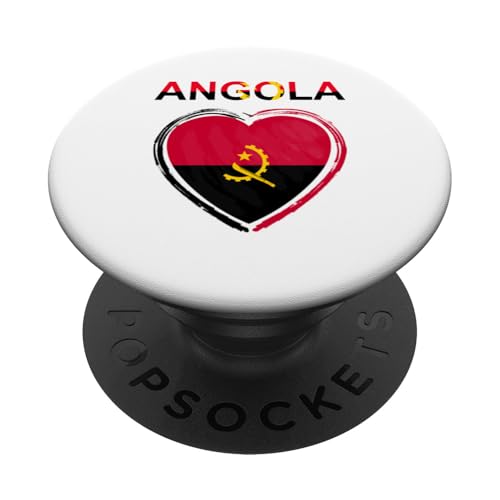 Angola-Herz-Design PopSockets Klebender PopGrip Angola-Herz-Design PopSockets Klebender PopGrip von Countries Of The World Designs
