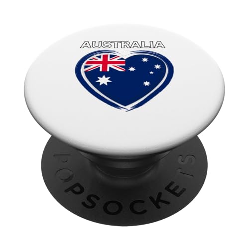 Australien-Herz-Design PopSockets Klebender PopGrip von Countries Of The World Designs