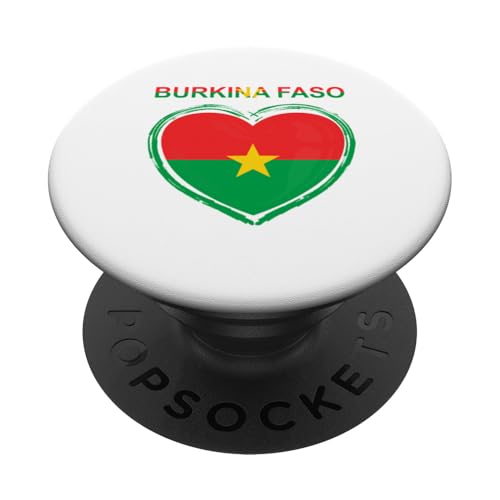 Burkina Faso Herz Design PopSockets Klebender PopGrip Burkina Faso Herz Design PopSockets Klebender PopGrip von Countries Of The World Designs