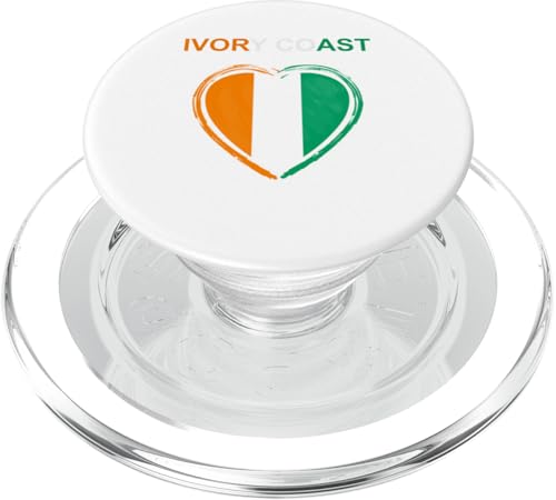 Elfenbeinküste Herz-Design PopSockets PopGrip für MagSafe von Countries Of The World Designs