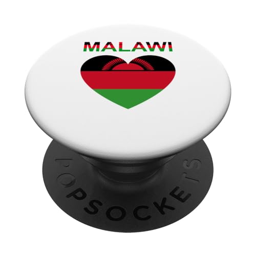 Malawi-Herz-Flaggen-Design PopSockets Klebender PopGrip Malawi-Herz-Flaggen-Design PopSockets Klebender PopGrip von Countries Of The World Designs