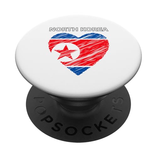 Nordkorea-Herz-Design PopSockets Klebender PopGrip von Countries Of The World Designs