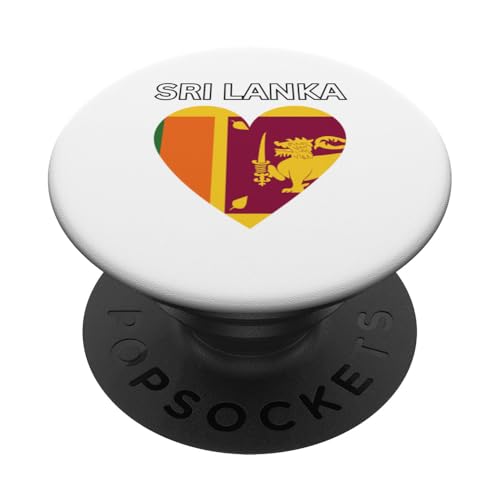 Sri Lanka Herz-Design PopSockets Klebender PopGrip von Countries Of The World Designs