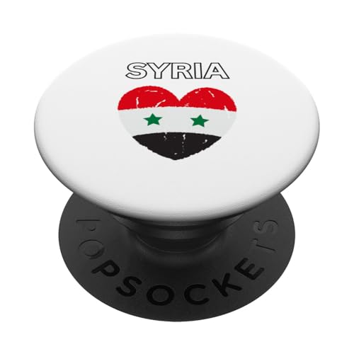 Syrien Flagge Herz Design PopSockets Klebender PopGrip Syrien Flagge Herz Design PopSockets Klebender PopGrip von Countries Of The World Designs