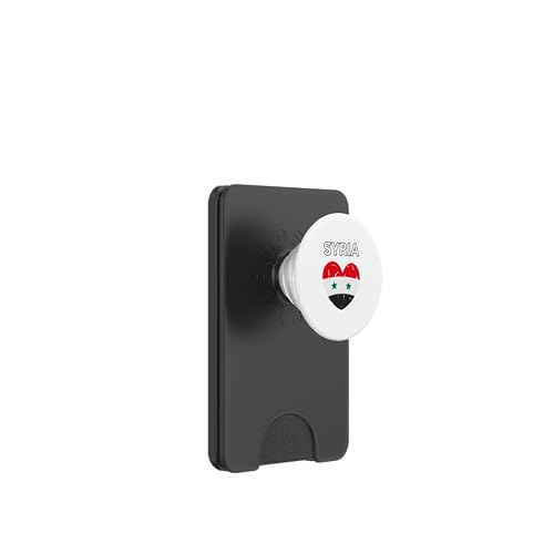 Syrien Flagge Herz Design PopSockets PopWallet für MagSafe von Countries Of The World Designs