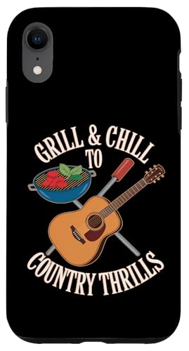 Grill and Chill to Country Thrills - BBQ Country Zitat Hülle für iPhone XR von Country BBQ Vibes – Grillin’ & Pickin’ Apparel