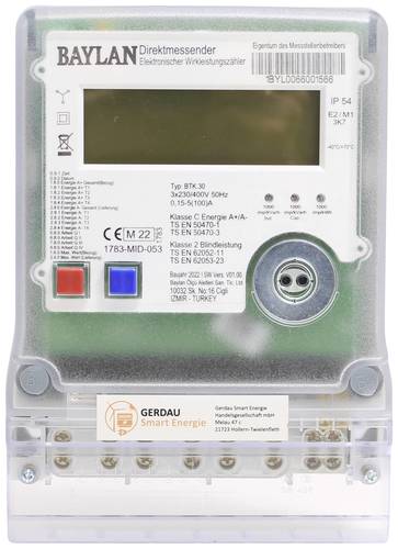 Counttec BTK30 Drehstromzähler digital MID-konform: Ja 1St. Counttec BTK30 Drehstromzähler digital MID-konform: Ja 1St. von Counttec