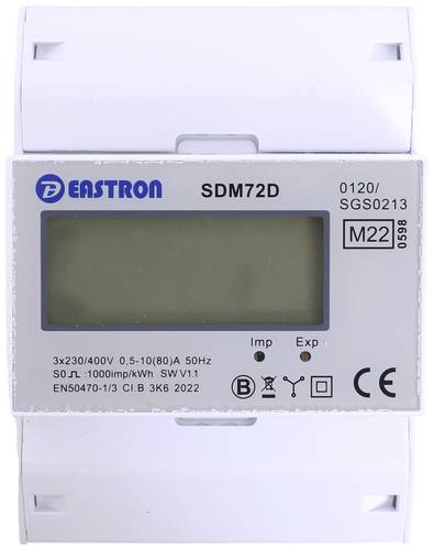 Counttec SDM72D Drehstromzähler digital 80A MID-konform: Ja 1St. von Counttec