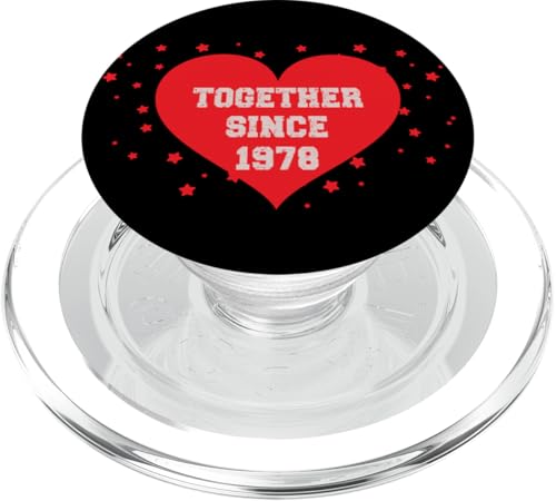 Zusammen seit 1978 PopSockets PopGrip für MagSafe Zusammen seit 1978 PopSockets PopGrip für MagSafe von Couples Love Merch