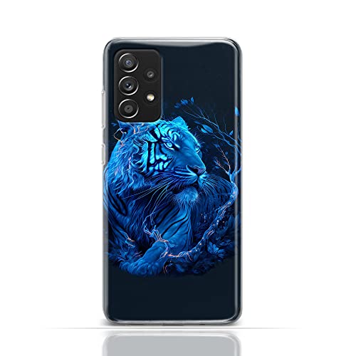 CoverHeld Hülle für Xiaomi Redmi 9A Handyhülle Schutzhülle aus Silikon TPU Softcase mit Motiv 3492 Blauer Tiger magische Natur von CoverHeld