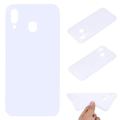 CoverKingz Case kompatibel mit Samsung Galaxy A40 – Silikon Handyschutz Hülle Slim - dünne Handyschale Matt Weiß von CoverKingz