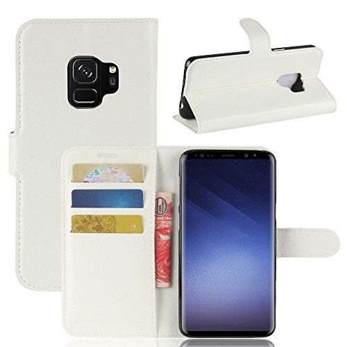 CoverKingz Handy Case kompatibel mit Samsung Galaxy S9 - Handy Cover mit Kartenfach Phonecase - Smartphone Hülle klappbar Weiß von CoverKingz