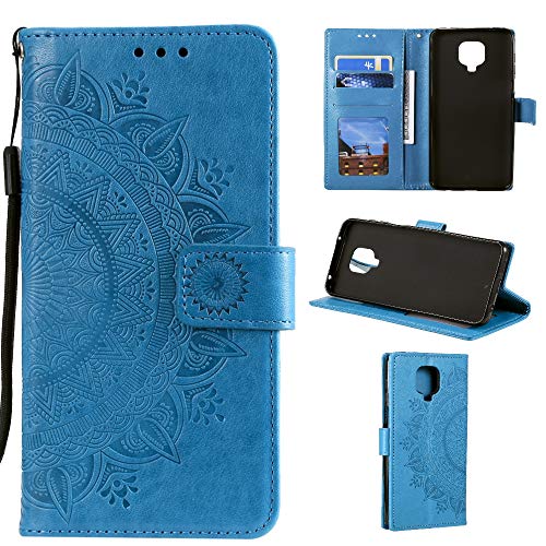 CoverKingz Handy Cover kompatibel mit Xiaomi Redmi Note 9 Pro - Handyschutz mit Kartenfach Klapphülle - Bookcase Hülle aufklappbar Motiv Mandala Blau CoverKingz Handy Cover kompatibel mit Xiaomi Redmi Note 9 Pro - Handyschutz mit Kartenfach Klapphülle - Bookcase Hülle aufklappbar Motiv Mandala Blau von CoverKingz