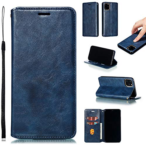 CoverKingz Handy Tasche kompatibel mit iPhone 11 Pro Max (6,5 Zoll) - Handycase mit Kartenfach Handyschutzhülle Cover - Smartphonehülle klappbar Blau von CoverKingz