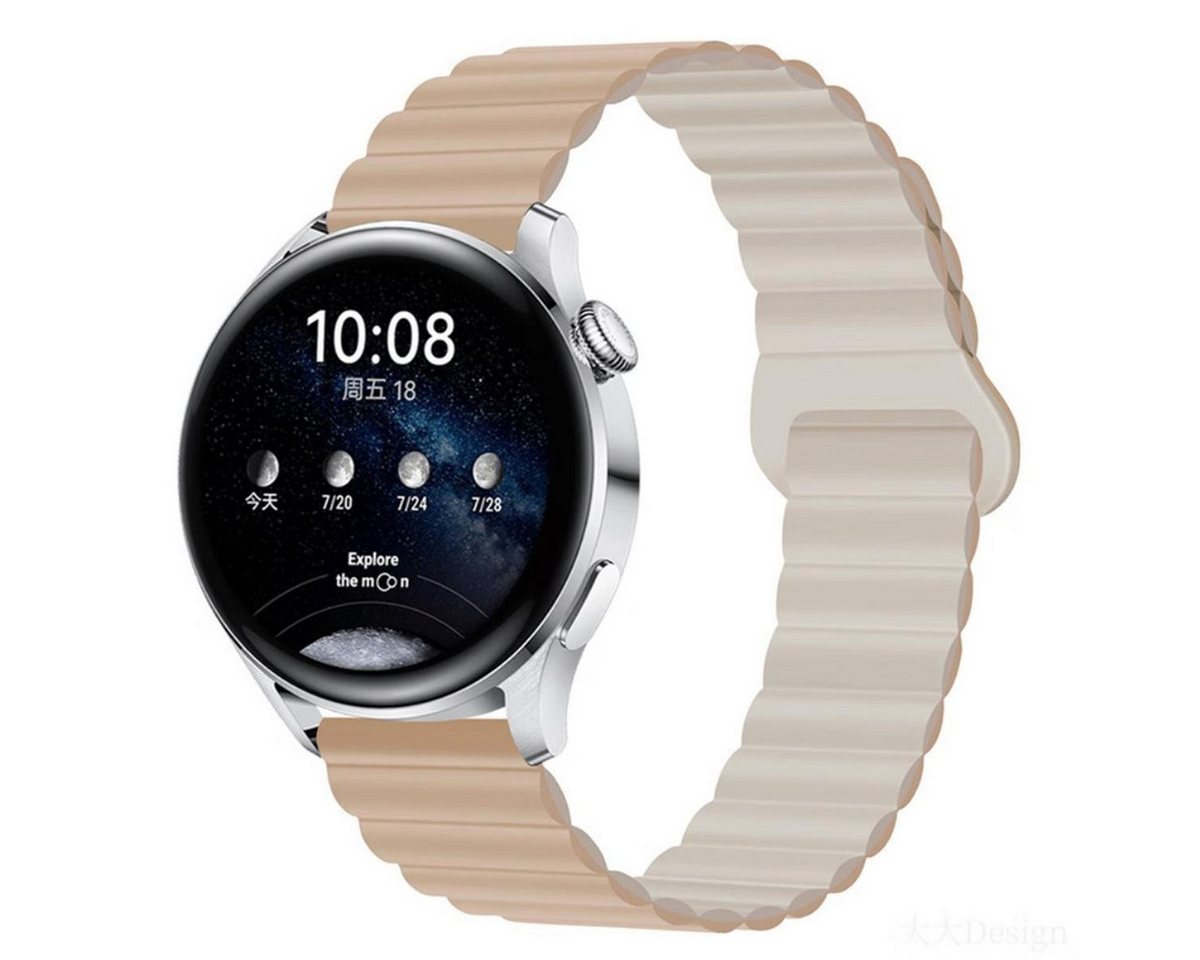 CoverKingz Handyhülle Armband für Samsung Galaxy Watch6/5/5Pro/4/3 Silikon Ersatzband 20mm 3,3 cm (1,3 Zoll), Wellendesign von CoverKingz
