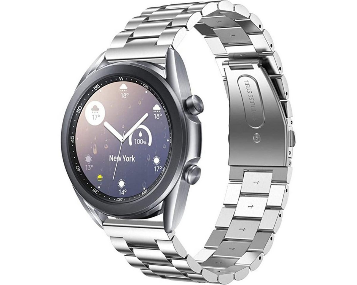 CoverKingz Handyhülle Gliederarmband für Samsung Galaxy Watch 3 45mm/Galaxy Watch 46mm, glänzend von CoverKingz