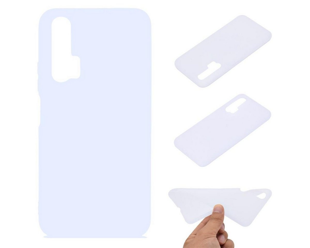 CoverKingz Handyhülle Honor 20 Pro Handy Hülle Silikon Cover Schutzhülle Soft Case matt Weiß 15,9 cm (6,3 Zoll), Schutzhülle Handyhülle Silikoncover Softcase farbig von CoverKingz