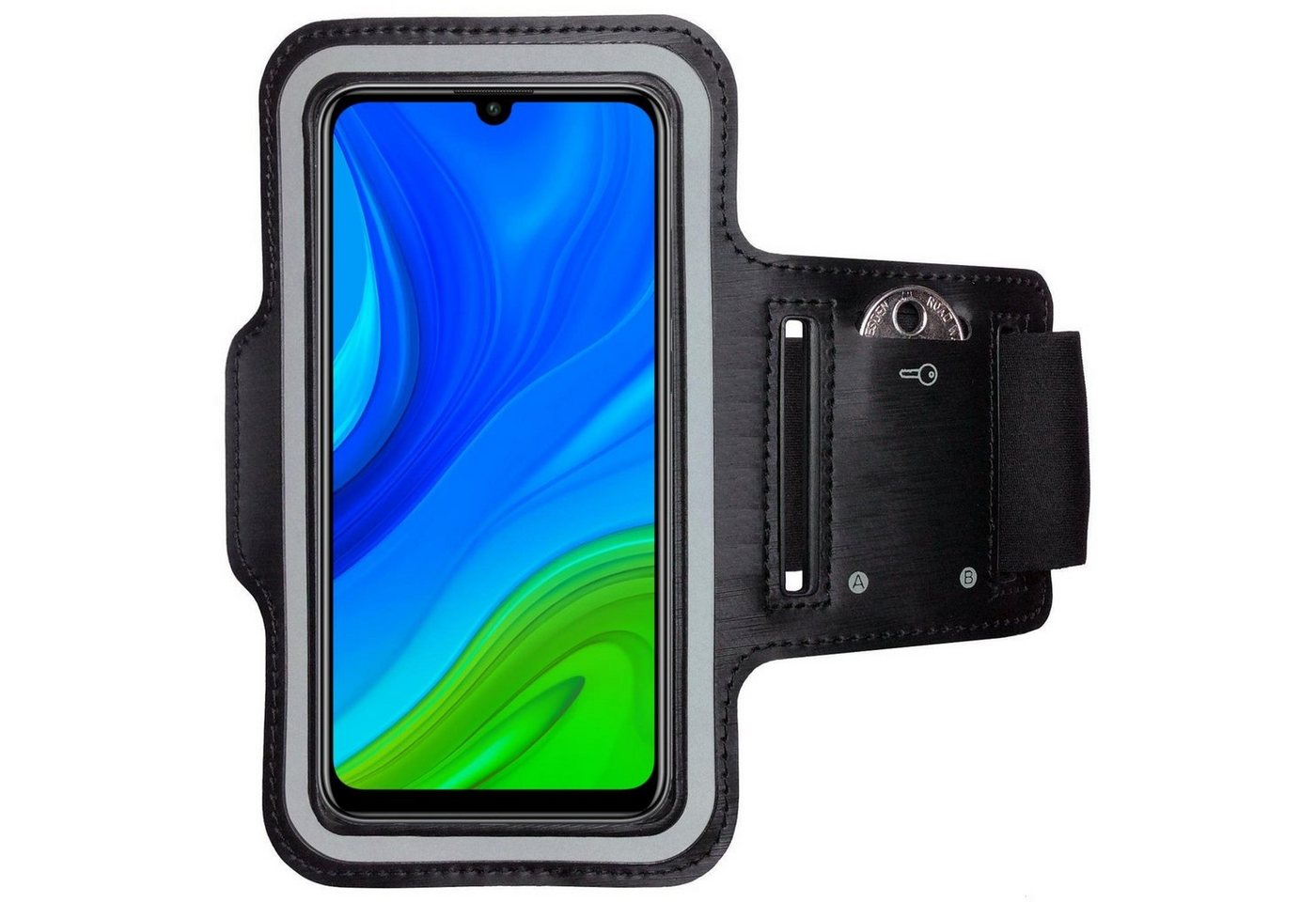 CoverKingz Handyhülle Huawei P smart [2020] Sport Armband Handy Tasche Fitness Jogging Hülle, Sport Schutzhülle Schlüsselfach Handyhülle Jogging Schutztasche Etui von CoverKingz