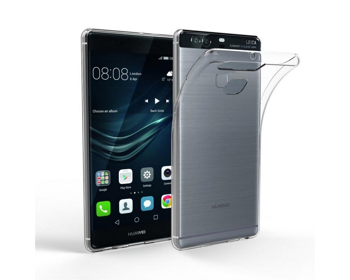 CoverKingz Handyhülle Huawei P9 Plus Handy Hülle Silikon Cover Schutzhülle Slim Case klar von CoverKingz