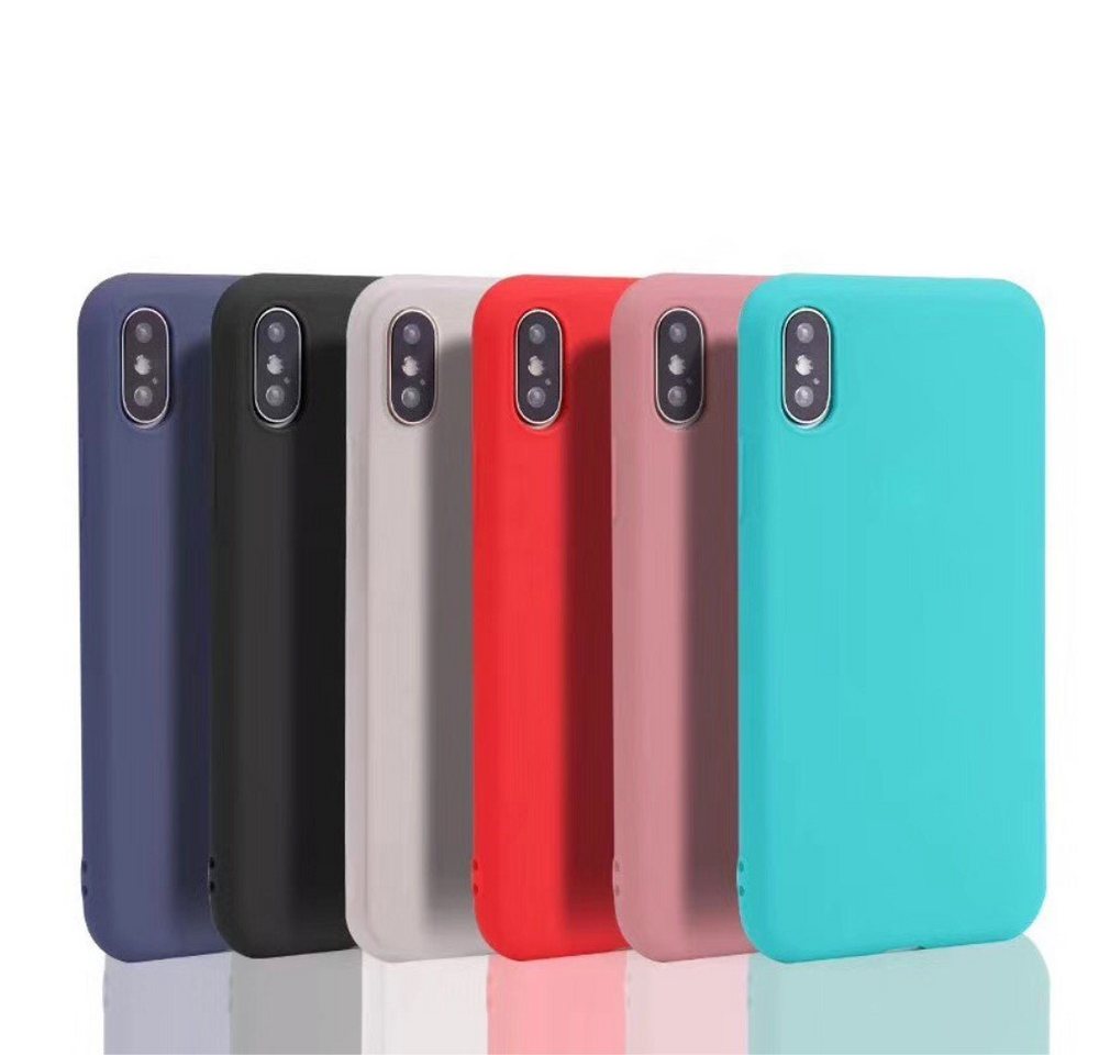 CoverKingz Handyhülle Hülle für Apple iPhone Xs Max Handyhülle Silikon Case Bumper Cover 16,5 cm (6,5 Zoll), Schutzhülle Handyhülle Silikoncover Softcase farbig von CoverKingz