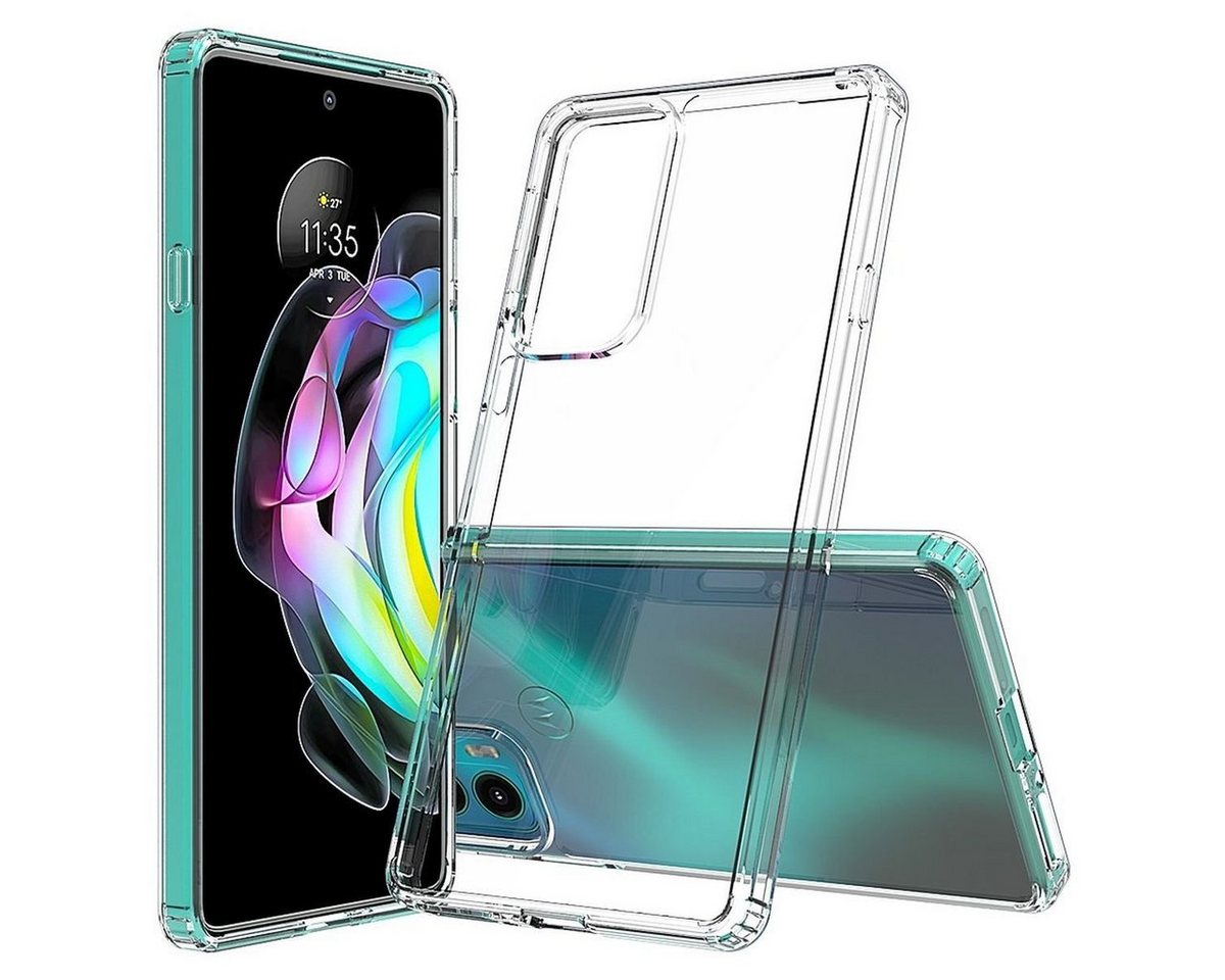 CoverKingz Handyhülle Hülle für Motorola Edge 20 Handyhülle Hybrid Silikon Case Bumper 17,02 cm (6,7 Zoll), Handyhülle Schutzhülle Transparent Hybrid Silikonhülle Bumper von CoverKingz