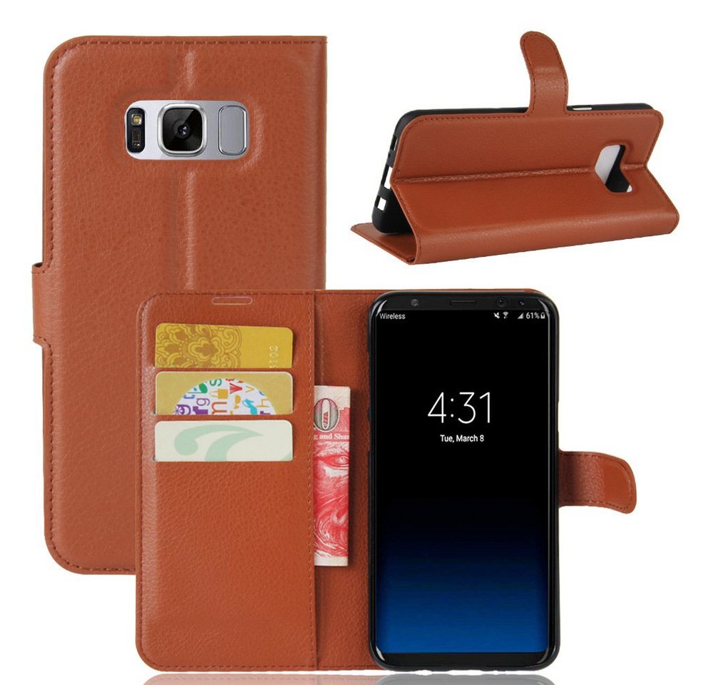 CoverKingz Handyhülle Hülle für Samsung Galaxy S8 Plus Flip case Handyhülle Schutz Tasche von CoverKingz