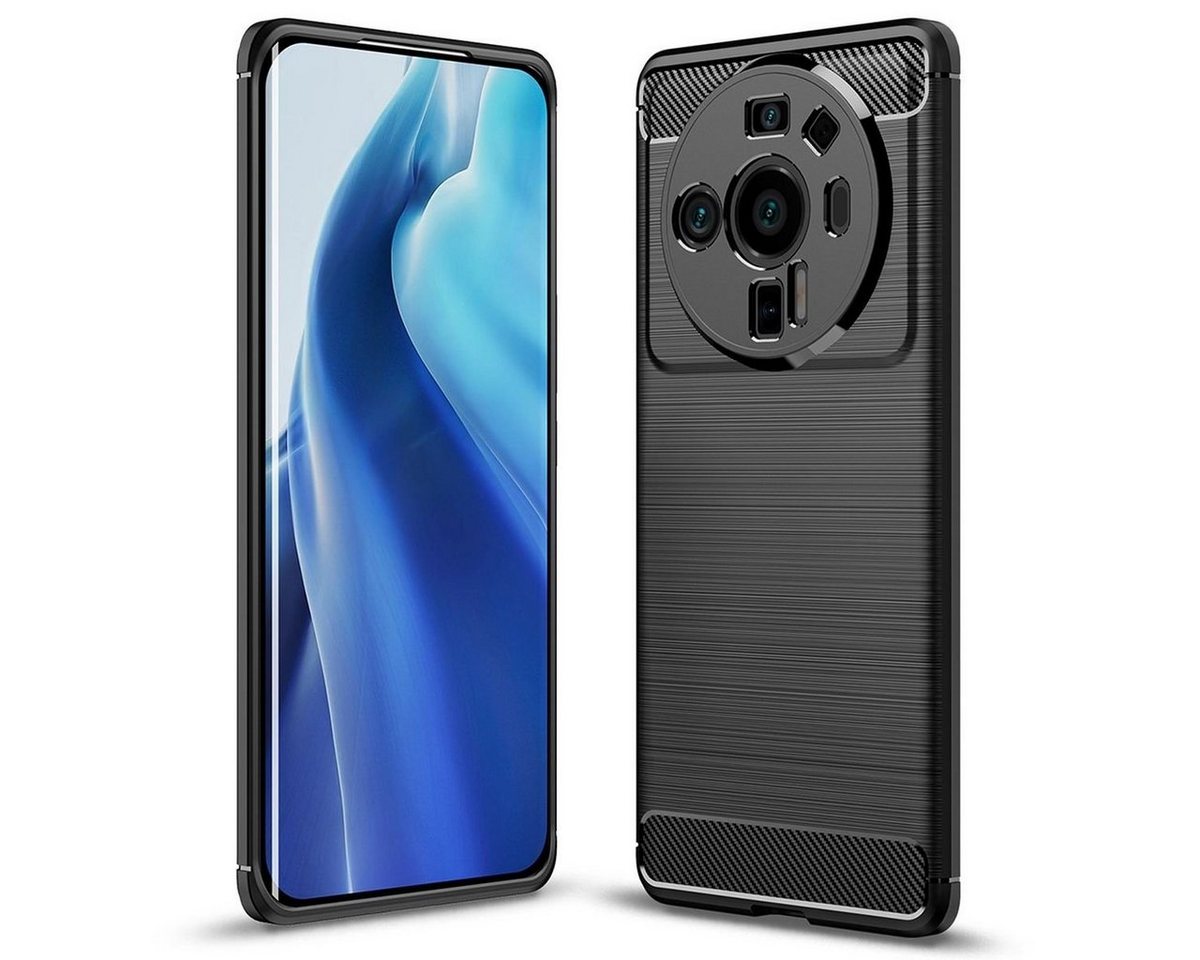 CoverKingz Handyhülle Hülle für Xiaomi 12 Ultra Handyhülle Silikon Case Cover Bumper 15,95 cm (6,28 Zoll), Handyhülle Bumper Silikoncover Softcase Carbonfarben von CoverKingz