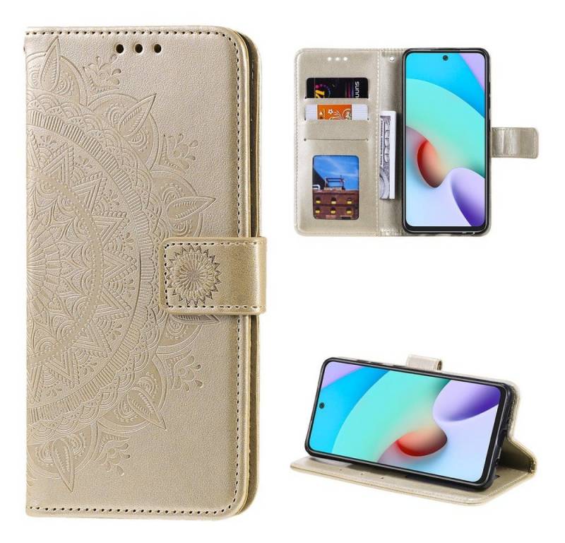CoverKingz Handyhülle Hülle für Xiaomi Poco M4 Pro 5G/Redmi Note 11S 5G Handy Flip Cover, Klapphülle Schutzhülle mit Kartenfach Schutztasche Motiv Mandala von CoverKingz
