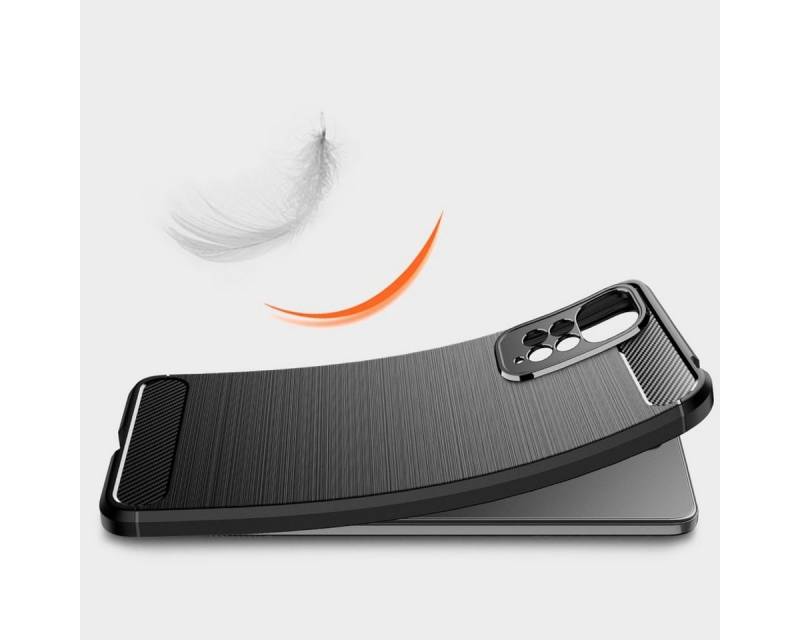 CoverKingz Handyhülle Hülle für Xiaomi Redmi Note 11 Pro 4G/5G Handy Silikon Case Cover 16,94 cm (6,67 Zoll), Handyhülle Bumper Silikoncover Softcase Carbonfarben von CoverKingz