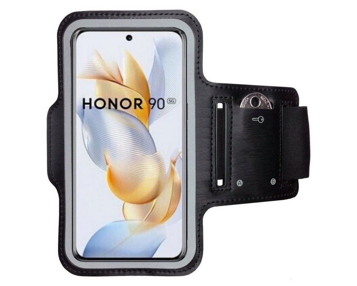 CoverKingz Handyhülle Sportarmband für Honor 90 Sport Fitness Armband Handy Hülle Etui 17,0 cm (6,7 Zoll), Sport Schutzhülle Schlüsselfach Handyhülle Jogging Schutztasche Etui von CoverKingz