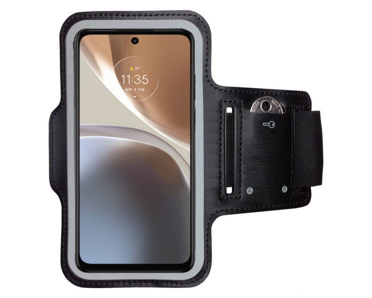 CoverKingz Handyhülle Sportarmband für Motorola moto g22 Sport Fitness Armband Handy 16,5 cm (6,5 Zoll), Sport Schutzhülle Schlüsselfach Handyhülle Jogging Schutztasche Etui von CoverKingz