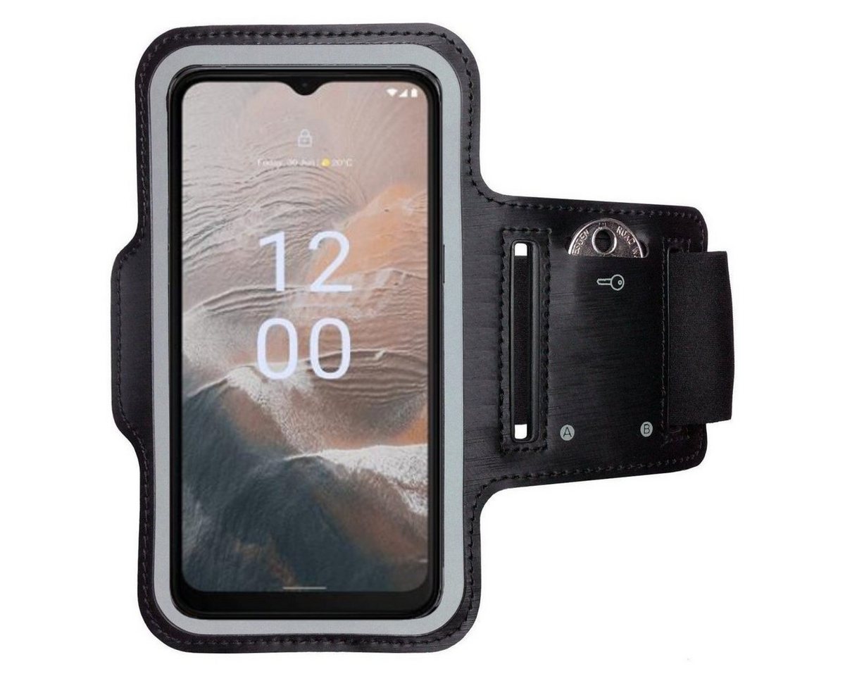 CoverKingz Handyhülle Sportarmband für Nokia C32 Sport Fitness Hülle Armband Handy Laufhülle 16,5 cm (6,5 Zoll), Sport Schutzhülle Schlüsselfach Handyhülle Jogging Schutztasche Etui von CoverKingz