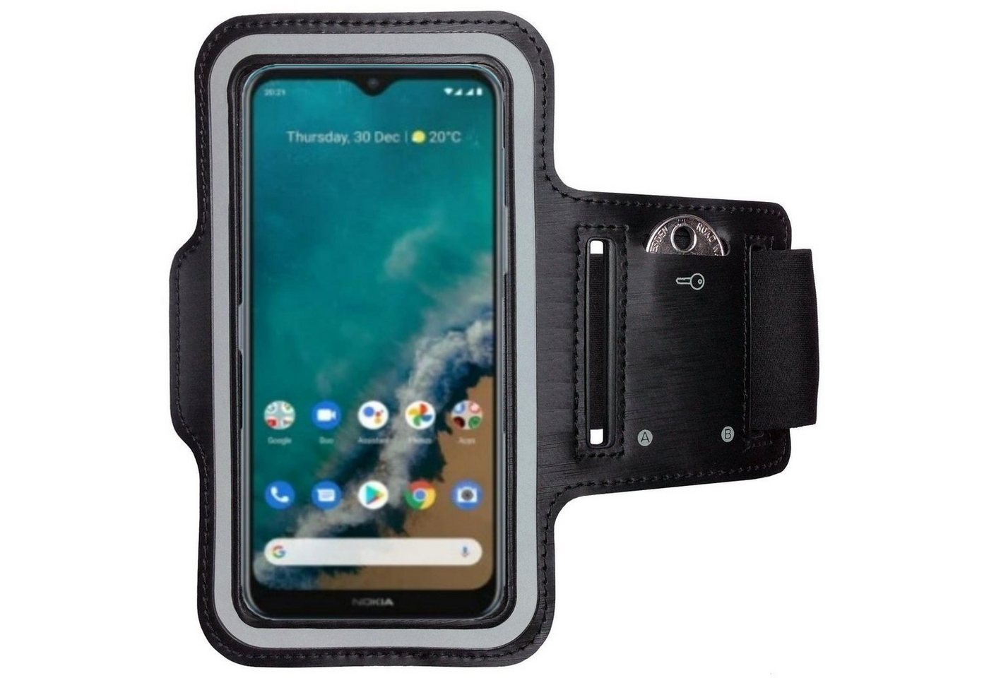 CoverKingz Handyhülle Sportarmband für Nokia G50 Handy Fitness Hülle Armband Laufhülle, Sport Schutzhülle Schlüsselfach Handyhülle Jogging Schutztasche Etui von CoverKingz