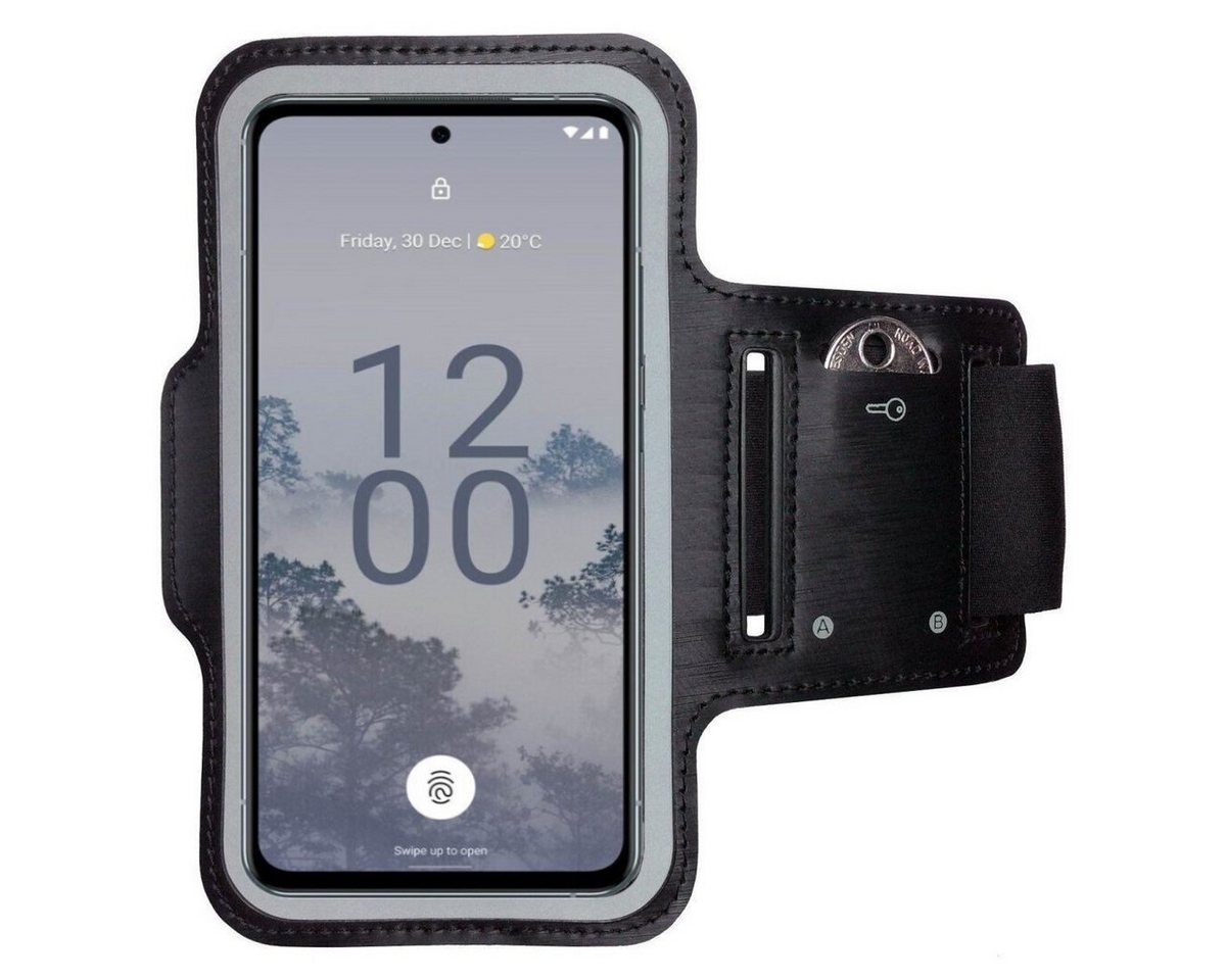 CoverKingz Handyhülle Sportarmband für Nokia X30 Sport Fitness Armband Hülle Laufhülle, Sport Schutzhülle Schlüsselfach Handyhülle Jogging Schutztasche Etui von CoverKingz