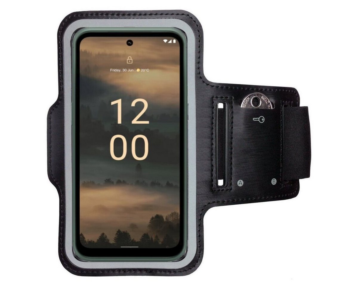 CoverKingz Handyhülle Sportarmband für Nokia XR21 Sport Fitness Hülle Armband Handy 16,5 cm (6,5 Zoll), Sport Schutzhülle Schlüsselfach Handyhülle Jogging Schutztasche Etui von CoverKingz
