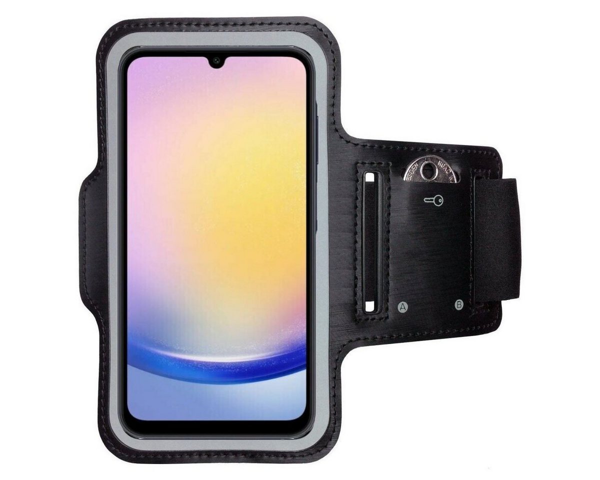 CoverKingz Handyhülle Sportarmband für Samsung Galaxy A25 5G Sport Fitness Armband Tasche 16,5 cm (6,5 Zoll), Sport Schutzhülle Schlüsselfach Handyhülle Jogging von CoverKingz