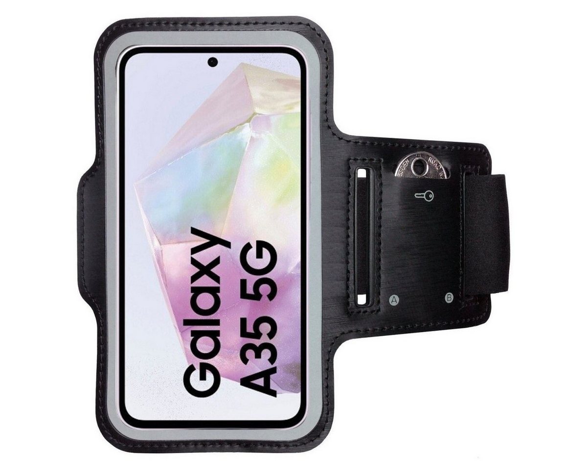 CoverKingz Handyhülle Sportarmband für Samsung Galaxy A35 5G Sport Fitness Armband Tasche von CoverKingz