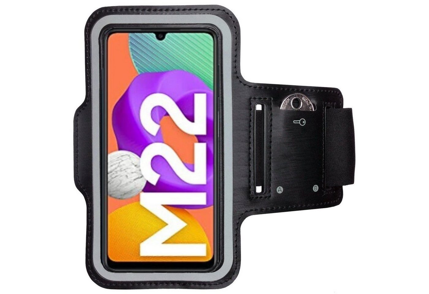 CoverKingz Handyhülle Sportarmband für Samsung Galaxy M22 Handy Fitness Hülle Armband, Sport Schutzhülle Schlüsselfach Handyhülle Jogging Schutztasche Etui CoverKingz Handyhülle Sportarmband für Samsung Galaxy M22 Handy Fitness Hülle Armband, Sport Schutzhülle Schlüsselfach Handyhülle Jogging Schutztasche Etui von CoverKingz