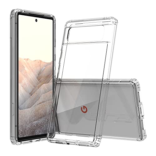 CoverKingz Handyhülle für Google Pixel 6 - Stoßfeste Handy Hülle mit Kameraschutz - Slim Hybrid Case Transparent Clear Cover von CoverKingz