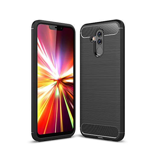 CoverKingz Handyhülle für Huawei Mate 20 Lite - Silikon Handy Hülle im Carbon Design - Soft Case Phone Cover Schwarz von CoverKingz