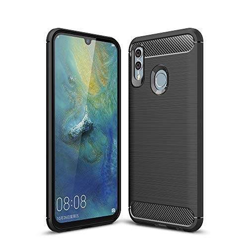 CoverKingz Handyhülle für Huawei P Smart [2019] / Honor 10 Lite - Silikon Handy Hülle im Carbon Design - Soft Case Phone Cover Schwarz von CoverKingz