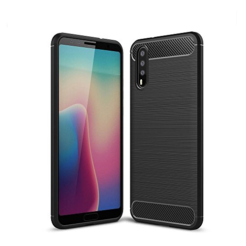 CoverKingz Handyhülle für Huawei P20 - Silikon Handy Hülle im Carbon Design - Soft Case Phone Cover Schwarz von CoverKingz