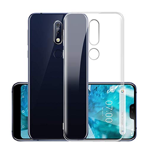 CoverKingz Handyhülle für Nokia 7.1 [2018] - Silikonhülle Soft Case Bumper Durchsichtig - Handy Hülle Slim Cover Transparent von CoverKingz